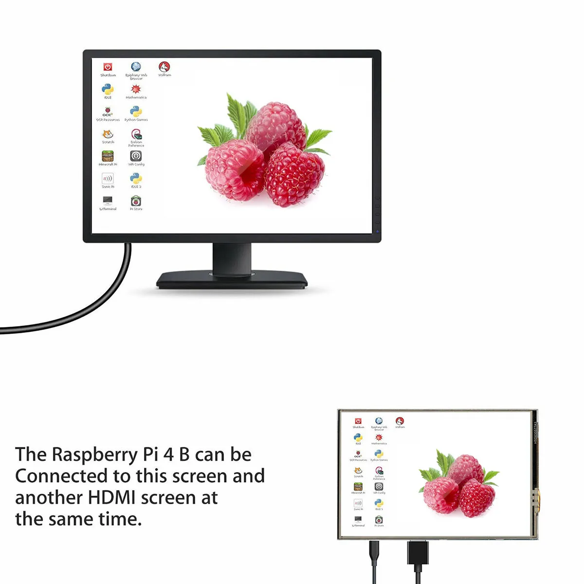 1 Set 3.5inch TFT LCD Touchscreen + ABS Case Touch Pen Screwdriver Display Monitor for Raspberry Pi 4 B | Электронные компоненты