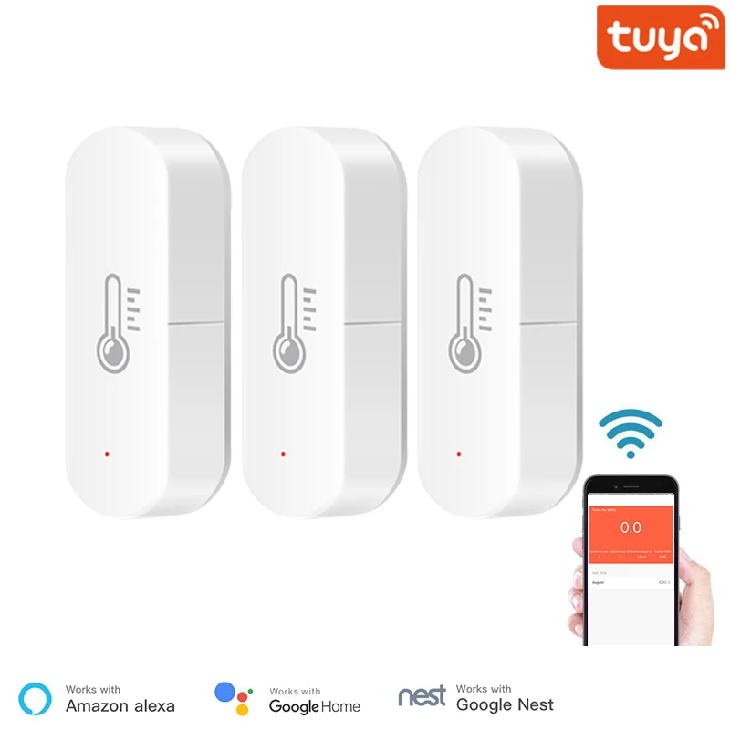 

Tuya ZigBee Temperature And Humidity Sensor Smart Home Hygrometer Thermometer Need Zigbee Hub Support Alexa Google Assistant