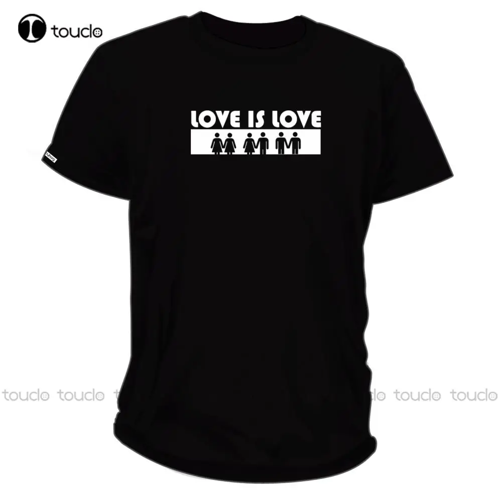 

Мужская футболка, Мужская одежда, женская футболка с надписью «Love Is Love» унисекс, ЛГБТ, модная забавная футболка с гордостью, подарок, новинка