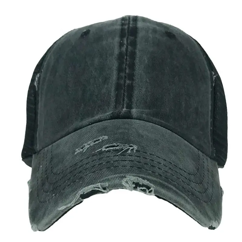 Для женщин Винтаж вытертые Бейсбол Кепки из сетчатого материала в стиле пэчворк