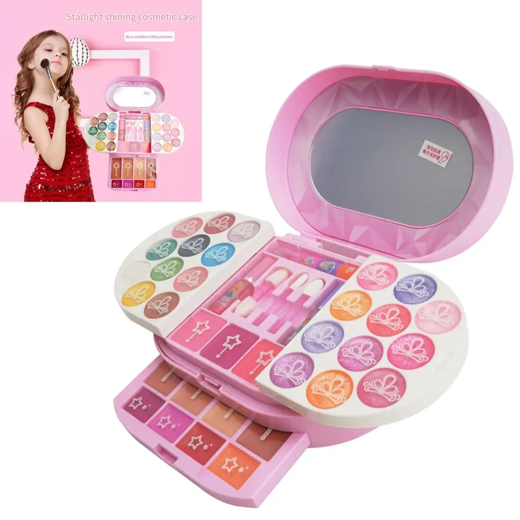 Набор для макияжа косметические наборы девочек палитра с зеркалом-безопасное