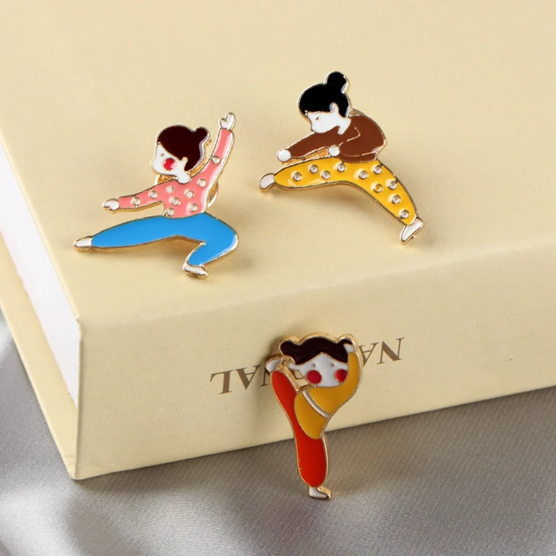 Эмалированная булавка для женщин практики боевых искусств|Броши| |