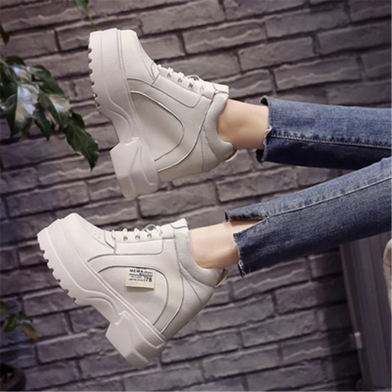 

Ladies Shoes Wedges Shoes High Top Fashion Women Chunky Casual Shoes Female Height Increasing Woman Platform Dad Sneakers