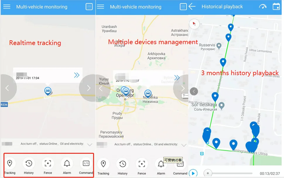 GPSTracker автомобильный GPRS gsm mini T3A для мотоцикла устройство слежения с платформой app