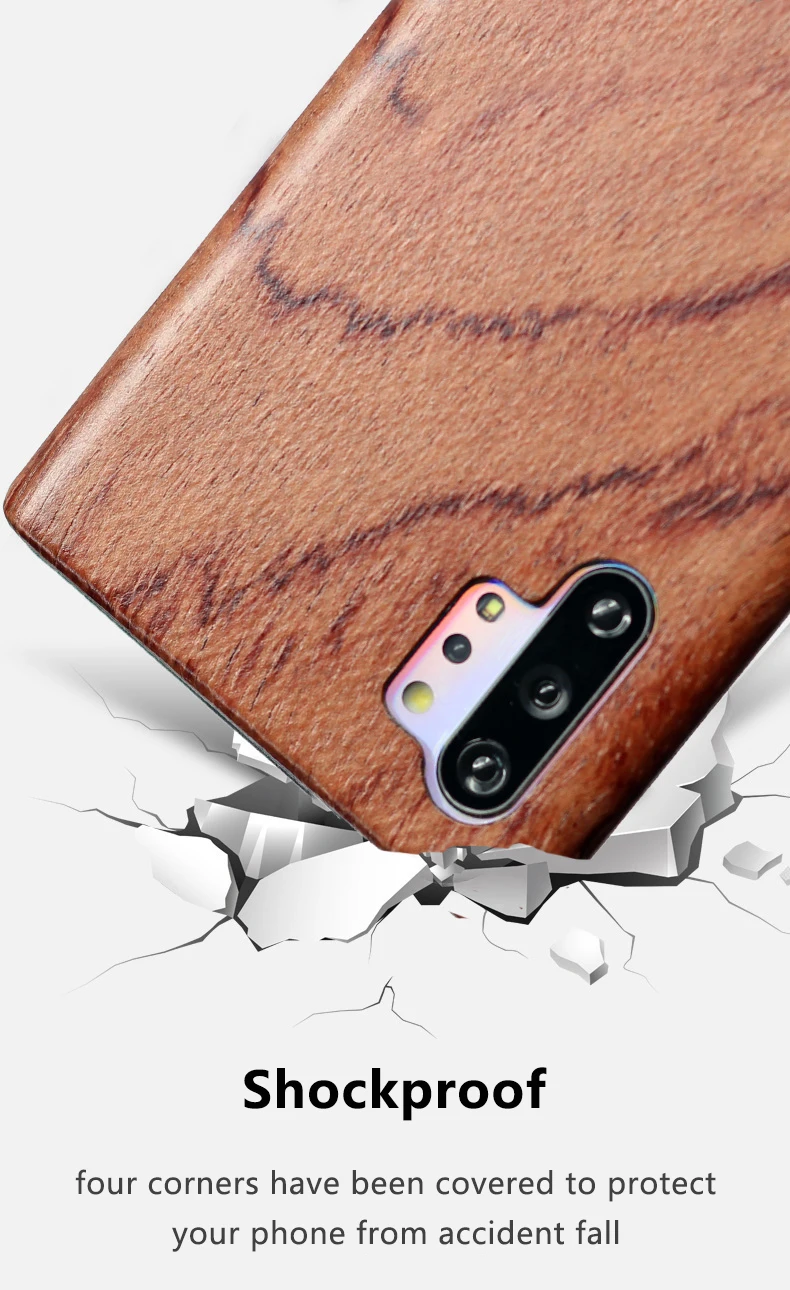 Для samsung Galaxy Note 10 Plus чехол Роскошный тонкий жесткий деревянный противоударный Броня задняя крышка чехол для телефона Samsug Note 10 Funda