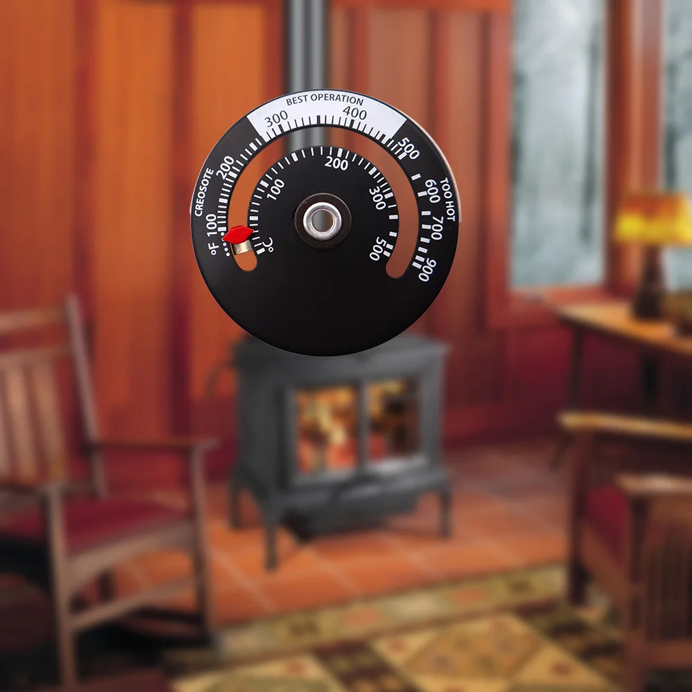 Magnetic Stove Thermometer Heat Powered For Wood Log Burning Fireplace Burner Fan Tools | Обустройство дома