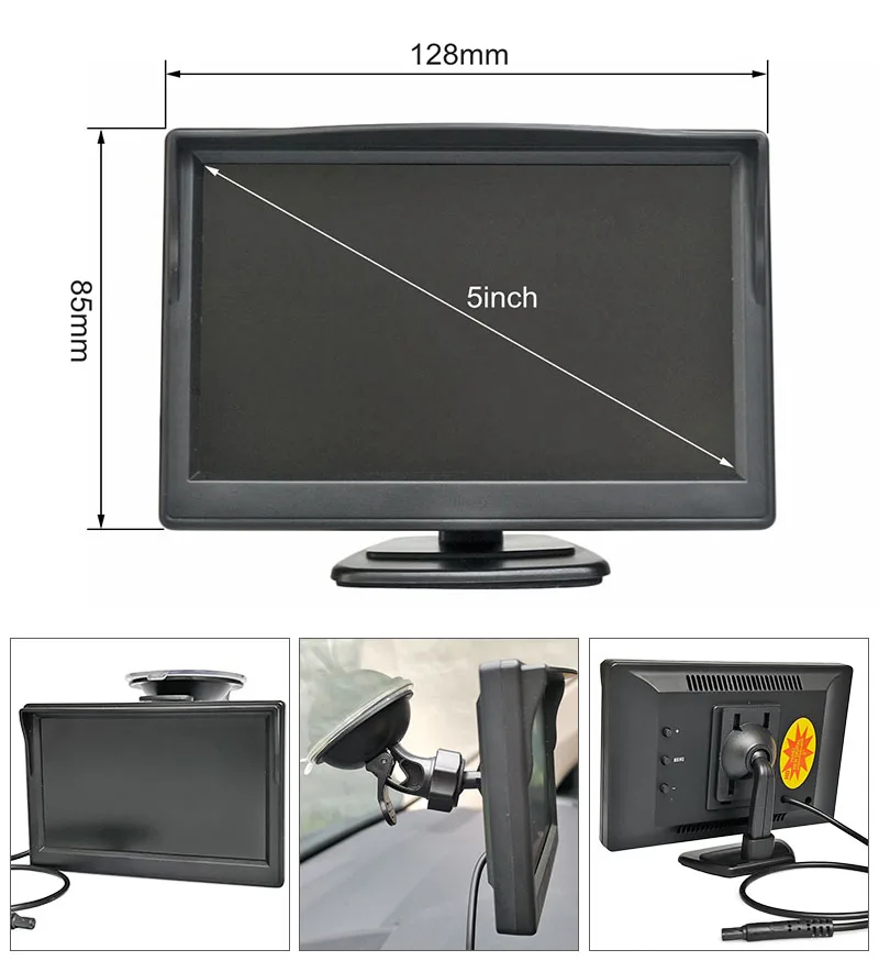 DIYSECUR 5" TFT LCD Car Monitor Vehicle Rear View Reverse Backup Camera Video Parking System | Автомобили и мотоциклы