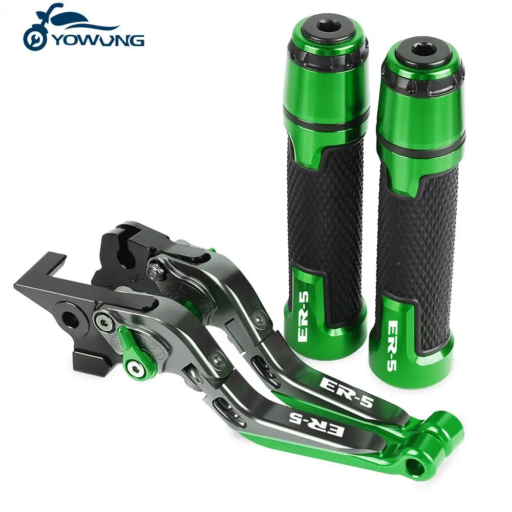 

ER-5 2004-2005 Motorcycle CNC Brake Clutch Levers Handlebar knobs Handle Hand Grip Ends FOR KAWASAKI ER-5 2004-2005