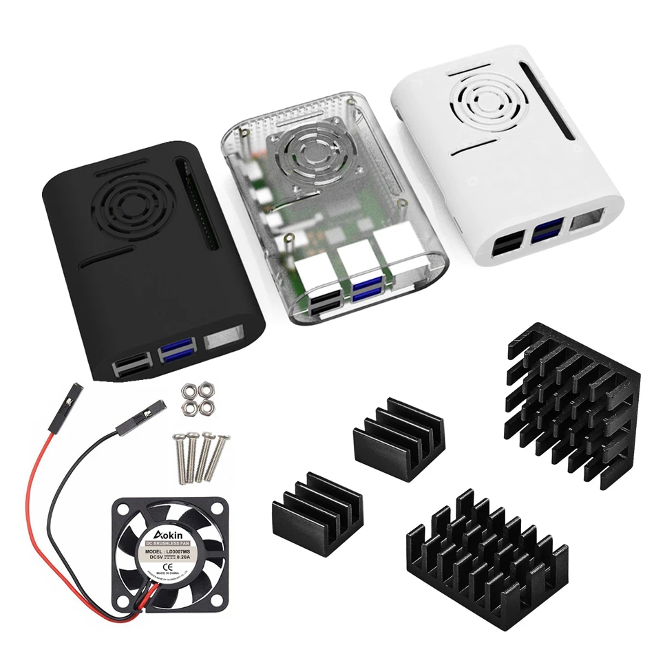 

Raspberry Pi 4 Case With Cooling Fan Heatsink Aluminum Heat Sink For Raspberry Pi 4