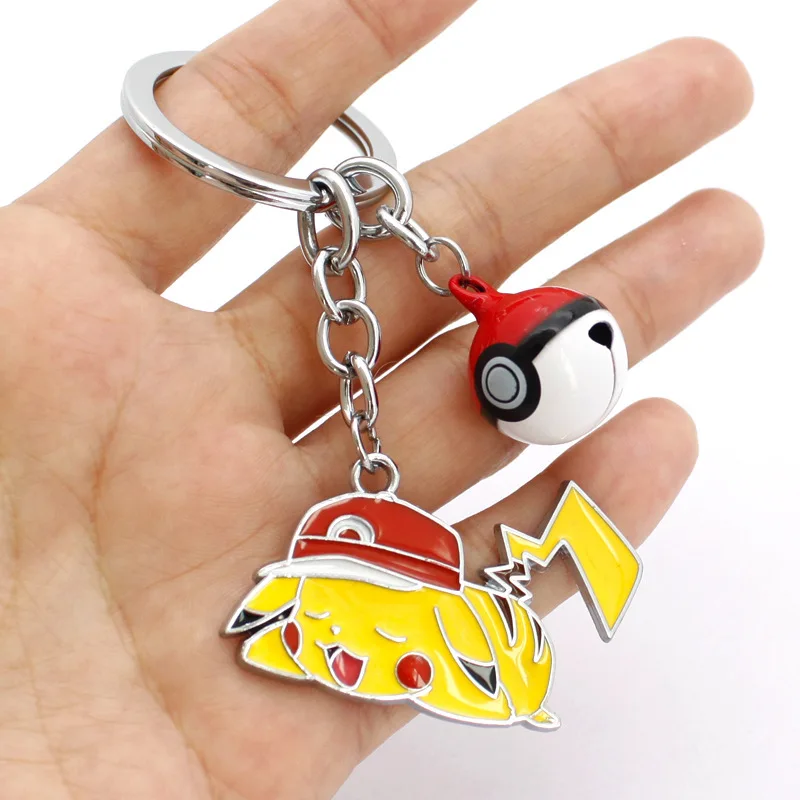 Японский мультфильм брелок Карманный Монстр покебол PIKACHU Мода Забавный милый porte cle металлические аксессуары для украшений chaviro Llaveros