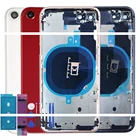 Сменная задняя крышка для IPhone 8 8g задний корпус средняя рамка с задней крышкой батарейного отсека стекло, черный белый красный золотой
