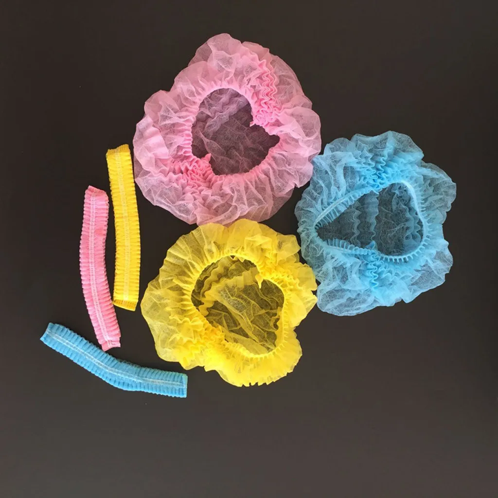 1 упаковка/100 шт одноразовые колпачки нетканые пушистые для волос больничных