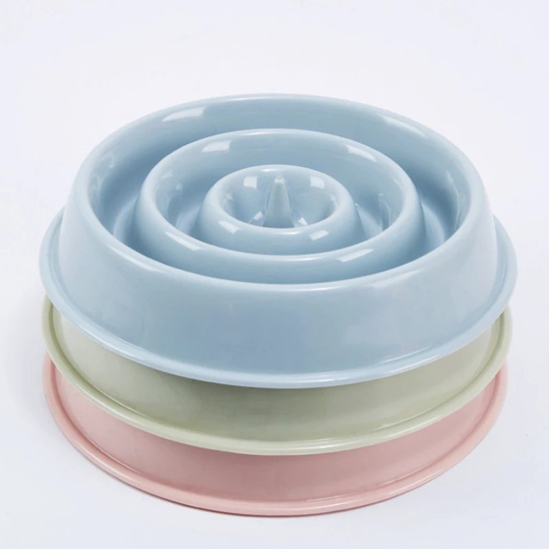 

Pet Cat and Dog Bowl Plastic Feeder Anti Choke Dog Bowl Puppy Cat Slow Down Eatting Feeder Healthy Diet Dish Jungle Design