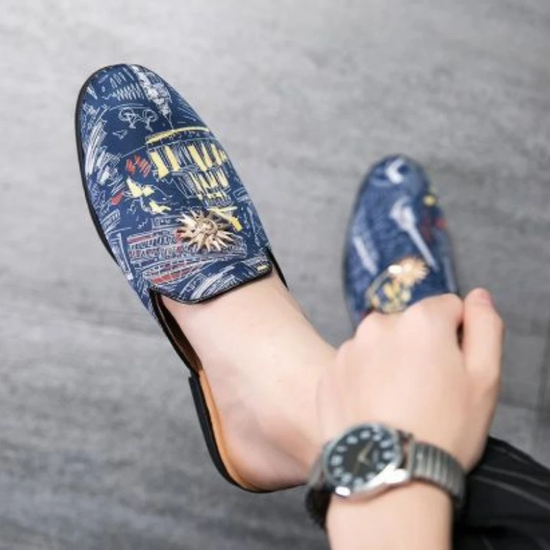 

New Style Baotou Half Slippers In Summer of 2021 Slippers Men Men Sandals Anti Skid, Breathable,Versatile and Fashionable4KD126
