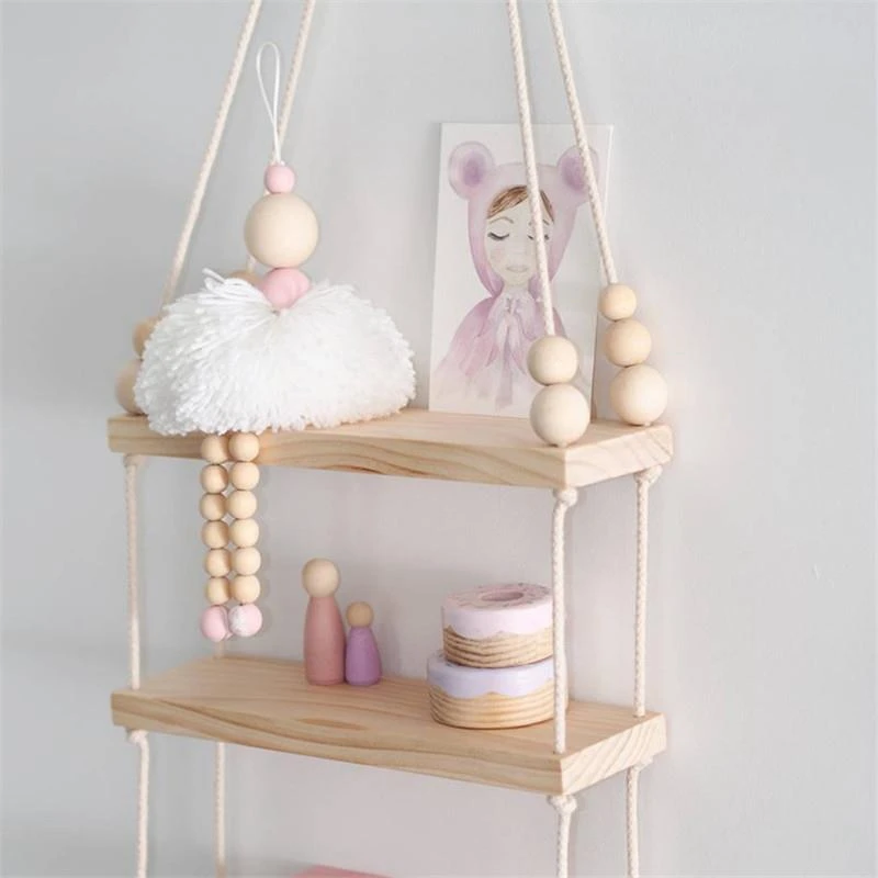 

Ballet Dancer Hanging Decoration Girl Adornment Wooden Beads Toy For Wall Shelf Baby Kids Room Nursery Ornament Photography Prop