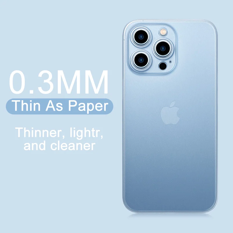 0 3 мм ультра тонкий матовый чехол для телефона iPhone 11 12 13 Mini Pro Xs Max X Xr Жесткий PP
