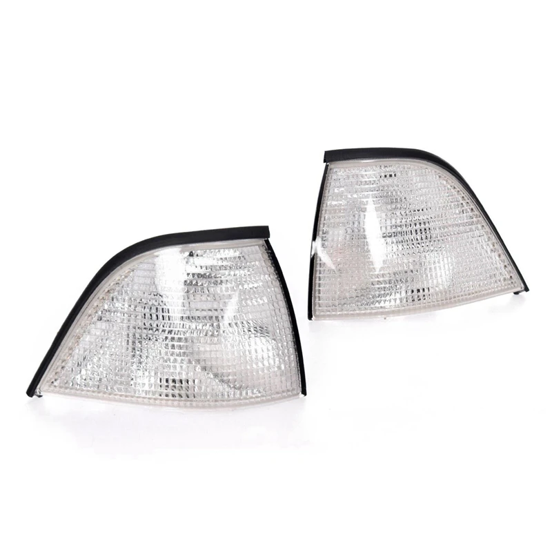 

Clear Lens Car Front Corner Lamps Turn Signal Light Sidelights for BMW E36 3-Series 1992-1998