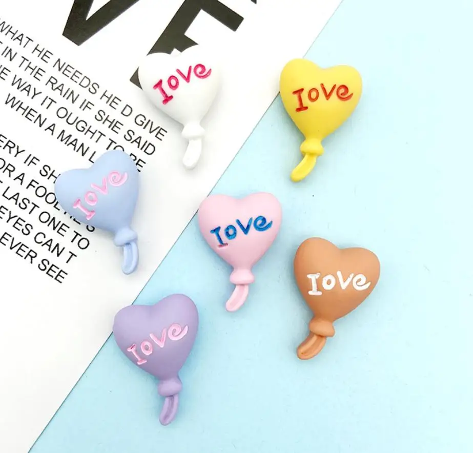 

Mini Cartoon Love Balloon Flatback Resin Cabochon Embellishments Phone Decoration Craft DIY Hair Accessories Scrapbook
