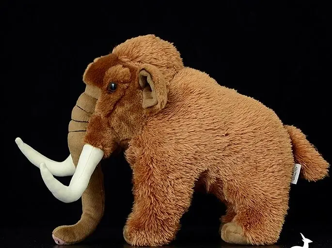 

lifelike toy Mammoth plush toy about 33x30cm brown elephant soft doll baby toy Christmas gift h1649