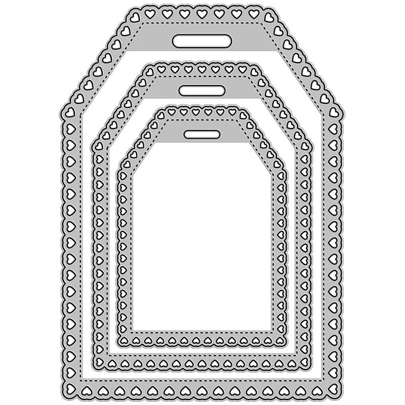 Новинка 2021 кружевная рамка для фона металлические Вырубные штампы в форме сердца