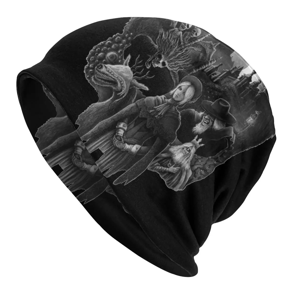 

Bloodborne Skull Skullies Beanies Hats Goth Autumn Winter Outdoor Unisex Men Women Caps Adult Warm Head Wrap Bonnet Knitting Hat