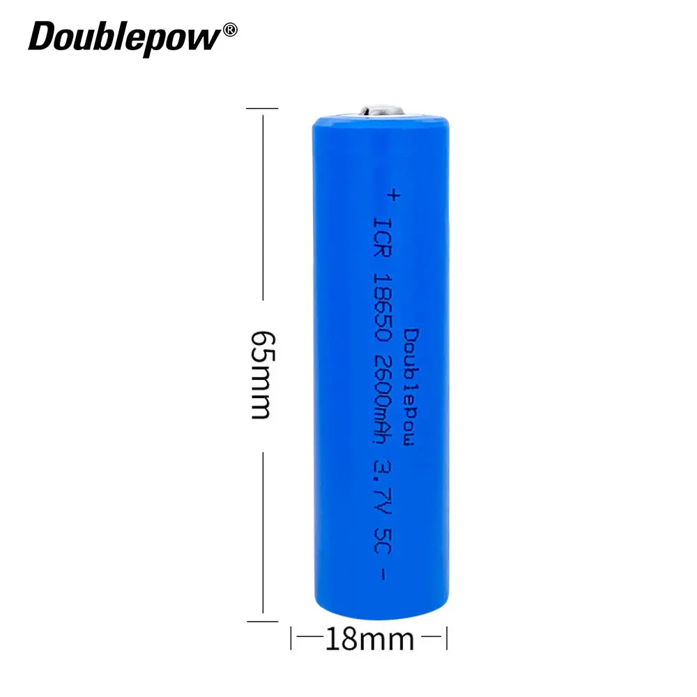 Оригинальный аккумулятор Doublepow 18650 3 7 В 2600 мАч литиевый для фонарика и т.