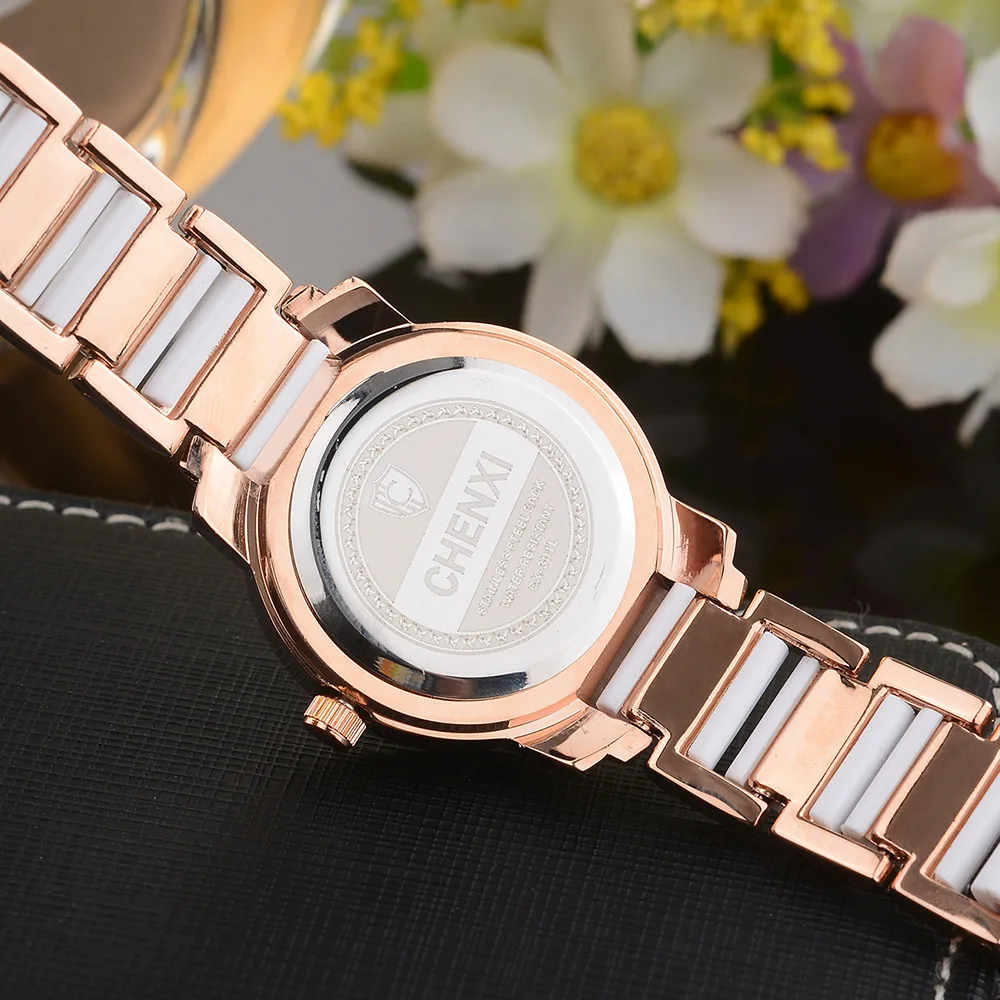 

CHENXI Women Wristwatches Waterproof Quartz Ceramic Band Wristwatches Fashion Women Dress Watches relogio feminino dame horloge