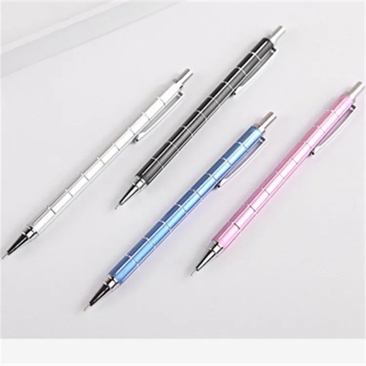 

1-Piece Grid Metal Mechanical Pencils 0.5mm 0.7mm Propelling Pencil for Student Automatic Pencils Shcool Office Supplies