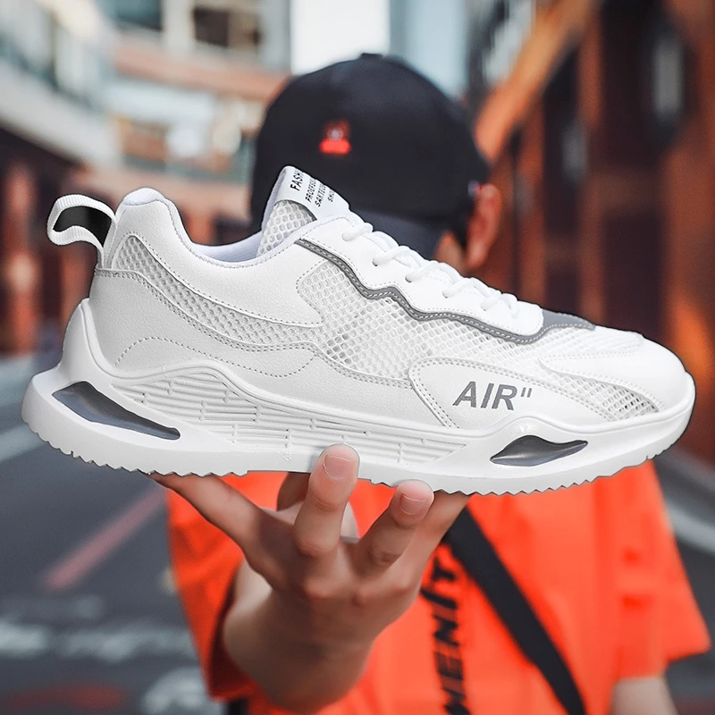 

SONECHOKI Running Shoes Men Mesh Brethable Upper Sneakers Light Weight Walking Jogging Shoes Outdoor Lace-up Casual Trainer