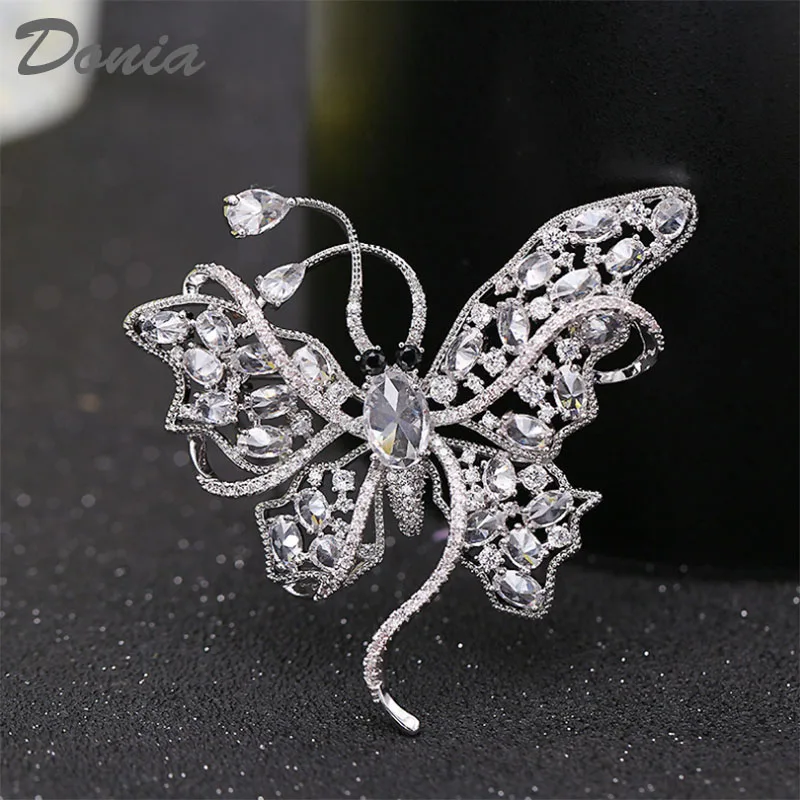 Donia ювелирные изделия мода полая Бабочка Брошь Личность дикая медь