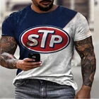 Футболка мужская с 3D-принтом Stp Castrol Mobil 1, модная Повседневная рубашка с коротким рукавом для чемпионов и гоночных автомобилей