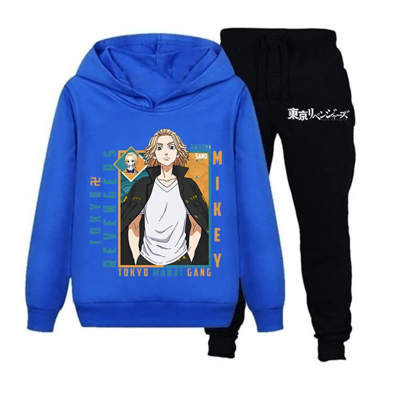 Children Clothing SetsBoy Tokyo Revengers Anime Hoodies+pants Set Children Hoodies Tops Kids Sport Children's Hoodies Suits