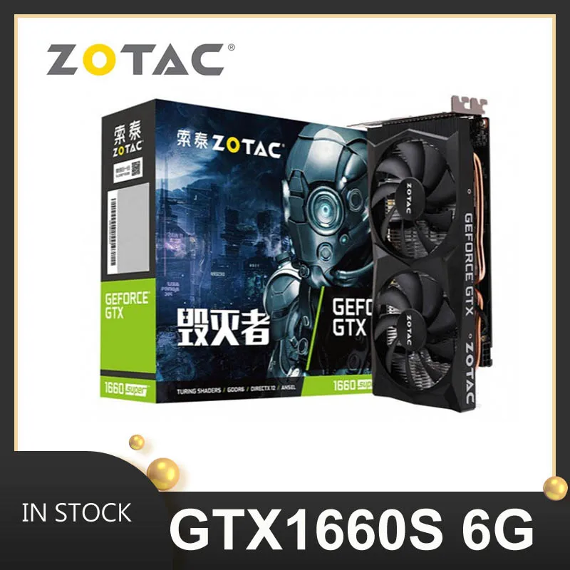 

Video card card zotac GTX 1660s, super 6g, 192bit, gddr6, nvidia geforce, gxt1060, 1650, 1660 ti, gpu