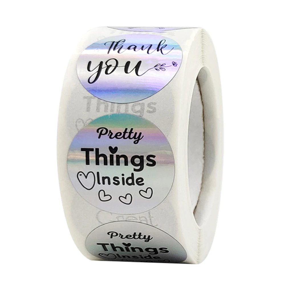 

Наклейки Радужный лазер Thank You, 1 дюйм/100 см, 500-2,5 шт.