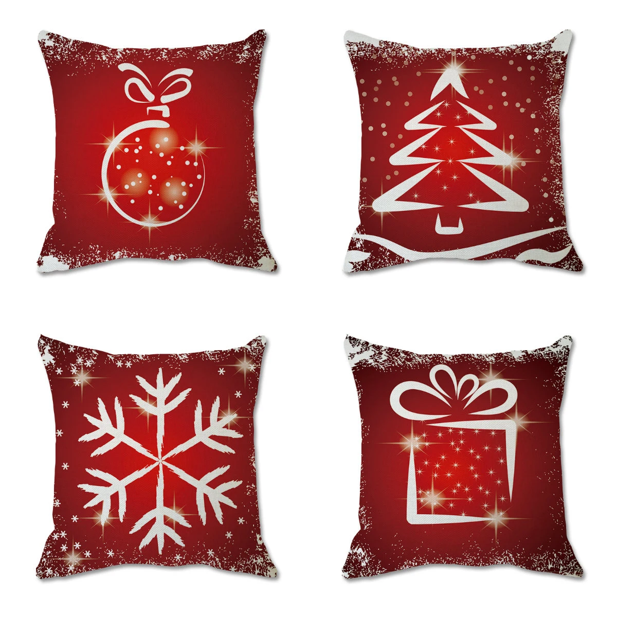

Christmas Cushion Cover Red Pillowcase Sofa Cushion Pillow Cases Seat Car Home Decor pillow cover Christmas Decoration For Home