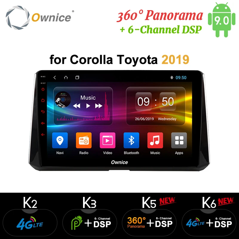 Ownice k3 k5 k6 Android 9 0 GPS Navi 360 панорамный автомобильный мультимедийный плеер для Toyota
