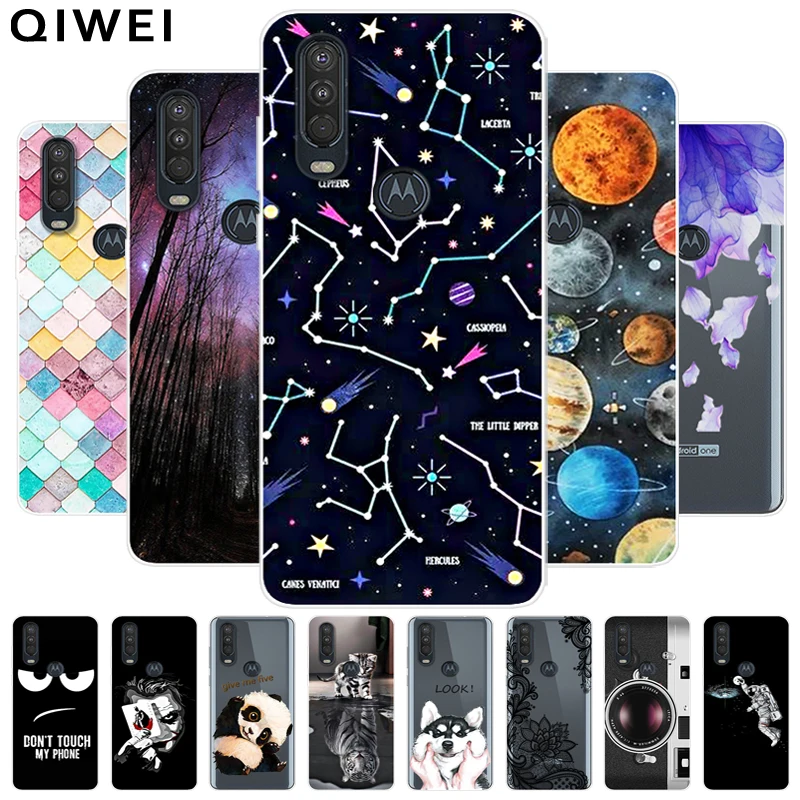 Для Motorola One Action чехол 6,3 ''мультяшная мягкая ТПУ Силиконовая задняя крышка для MOTO One Action OneAction чехол для телефона funda One Vision
