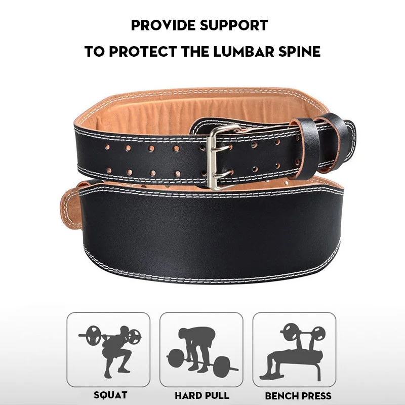 

Weightlifting Leather Belt Fitness Training Waist Brace Belt Lumbar Protector Squats Deadlifts Gym BodyBuilding Back Support