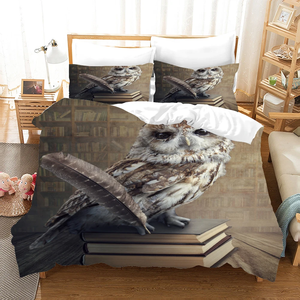 

Owls Bedding Set Animal Duvet Cover Sets Comforter Bed Linen Twin Queen King Single Size Dropshipping