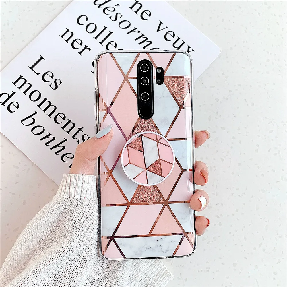 Чехол с подставкой и мраморным покрытием для телефона Xiaomi чехол Redmi Note 9 8 7 Pro 8A
