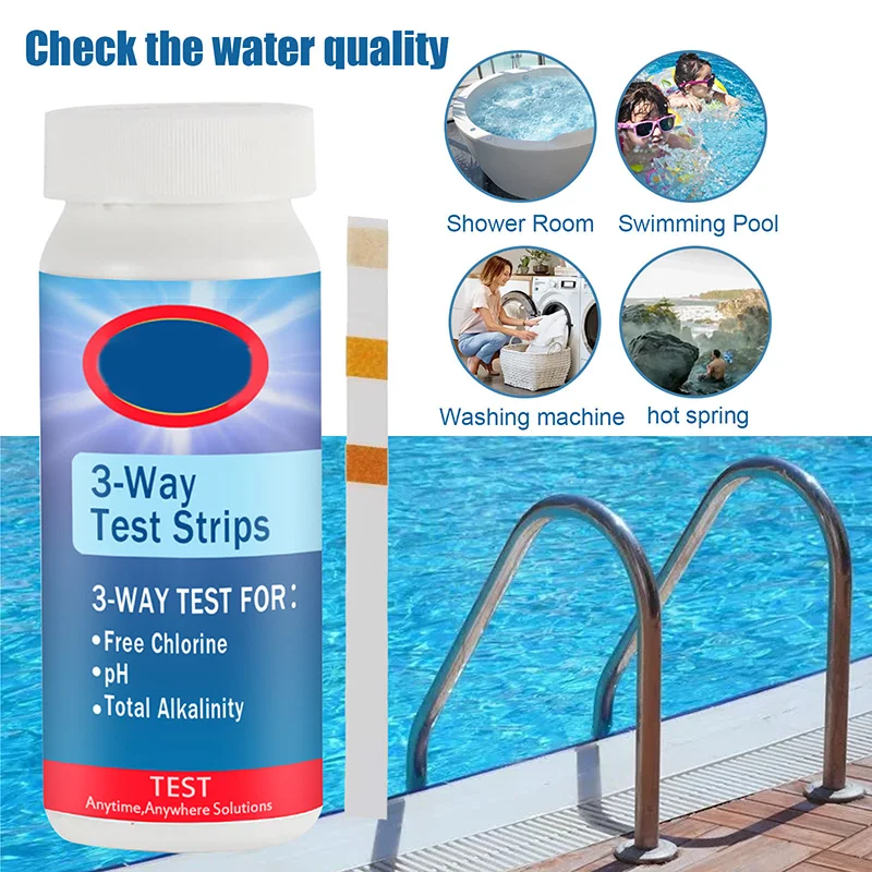

Тест-полоски для бассейна, простые и легкие тест-полоски для спа-ванны для тестирования, гидромассажная Ванна для бассейна @ LS