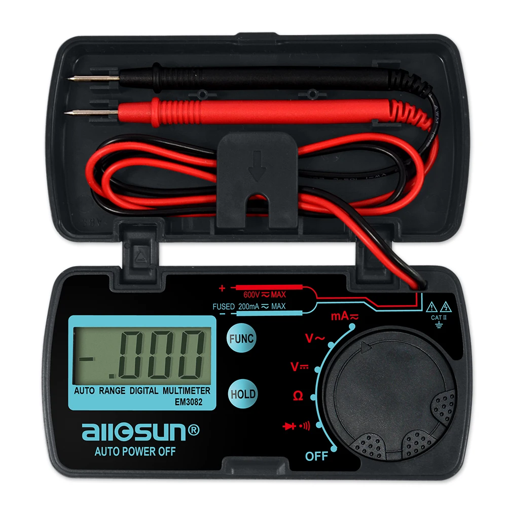 All-sun EM3081 EM3082 Цифровой мультиметр 3 1/2 1999 индикация низкого заряда батареи защита от перегрузки мультиметр автомобильный тестер - Цвет: EM3082