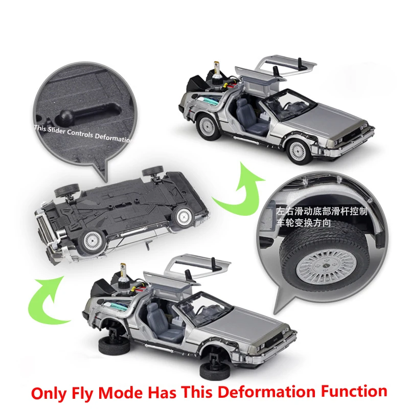 Welly литая в масштабе 1:24 модель автомобиля Delorean для фильма Назад будущее часть 1/2/3