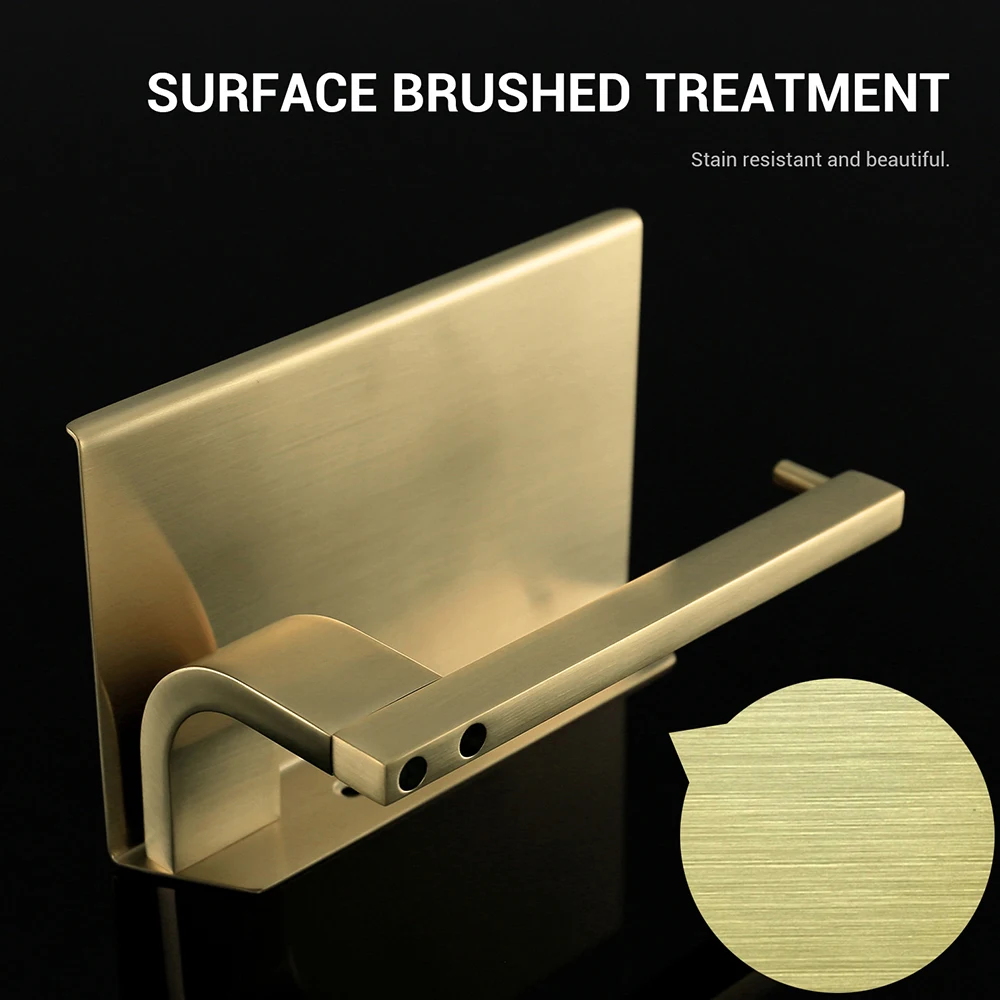 toilet paper holder wall mount tissue roll hanger 304 stainless steel phone platform bathroom hardware set black chrome gold free global shipping