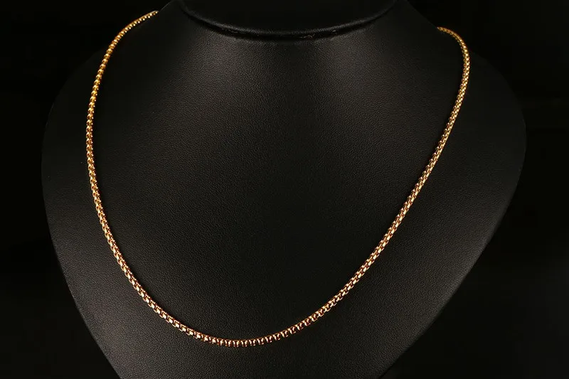 Meaeguet Золотая змея/коробка/Висячие/панцирные/плоские/крученые ожерелья с штампом для мужчин и женщин цепочка из нержавеющей стали 24 дюйма