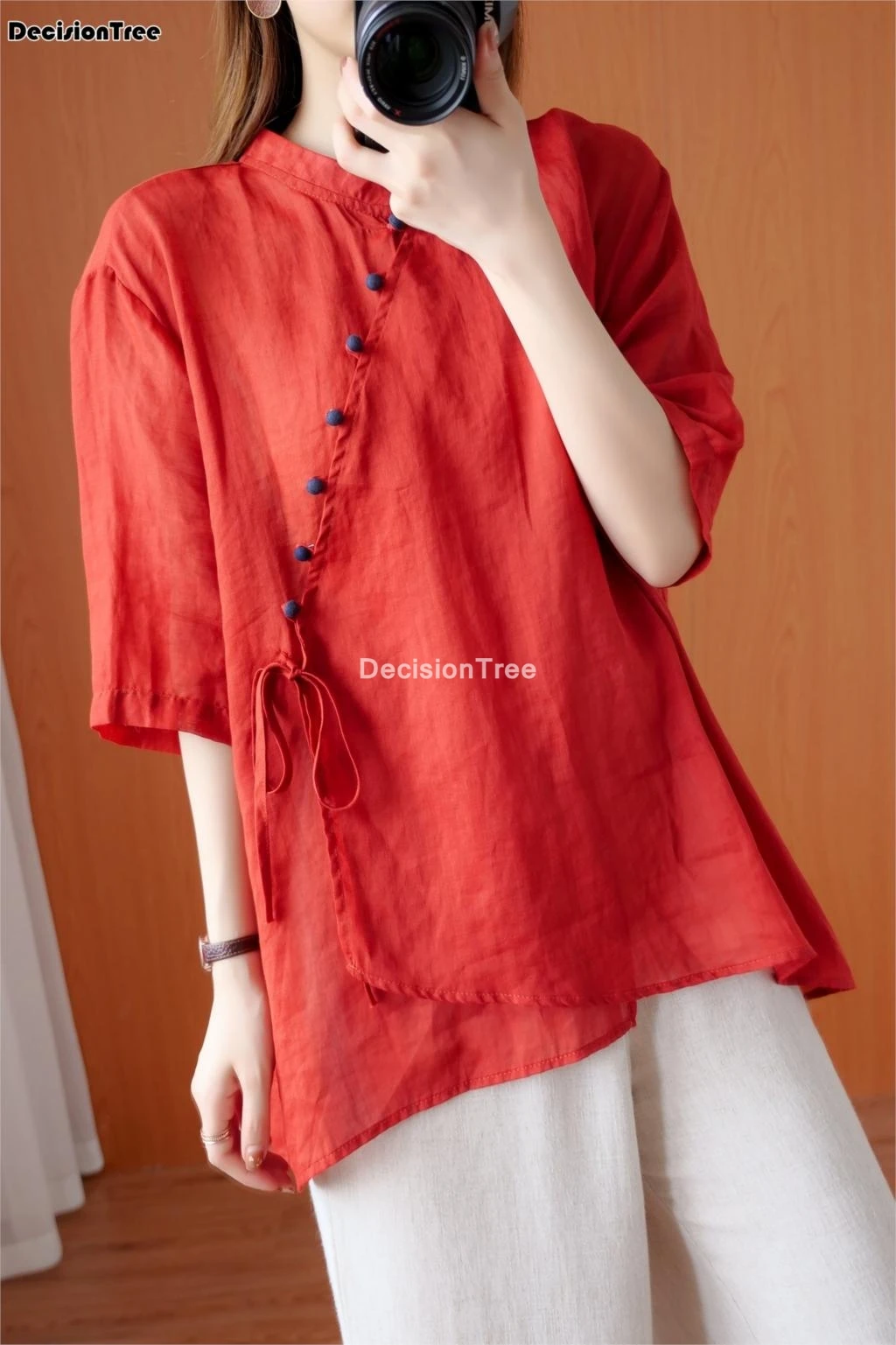 Женские топы hanfu 2023 китайская хлопковая льняная рубашка qipao в китайском стиле