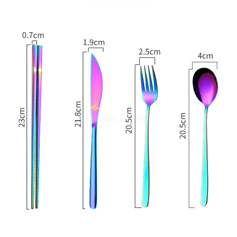 304 Нержавеющая сталь продукты столовая посуда ложка Вилка Ножи палочки