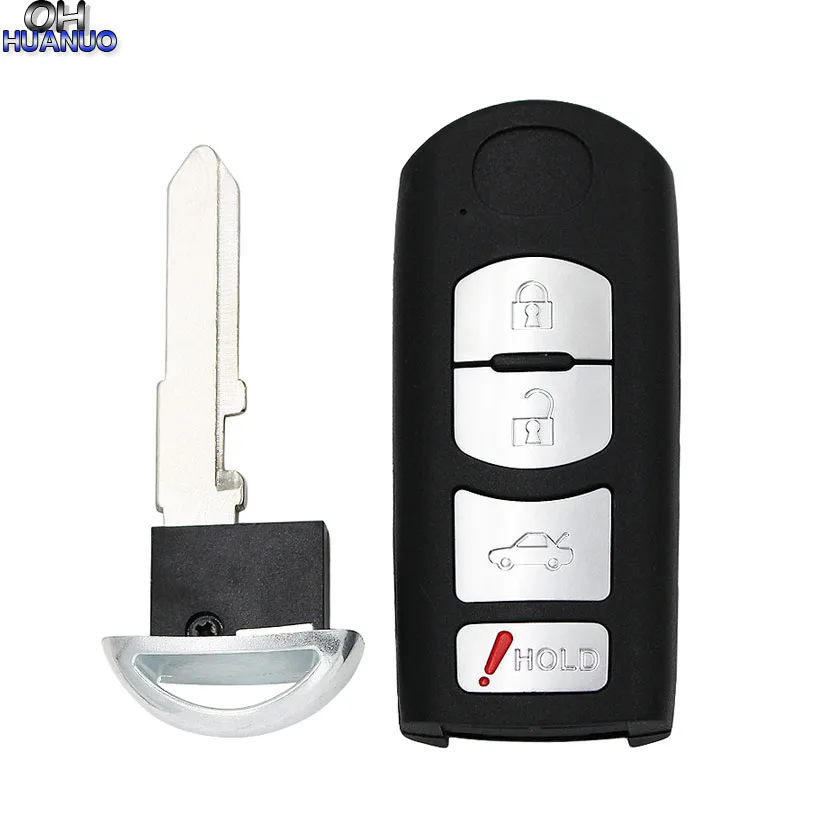 4 пуговицы новая Замена дистанционного ключа оболочки чехол Брелок для Mazda 3 5 6 CX 7