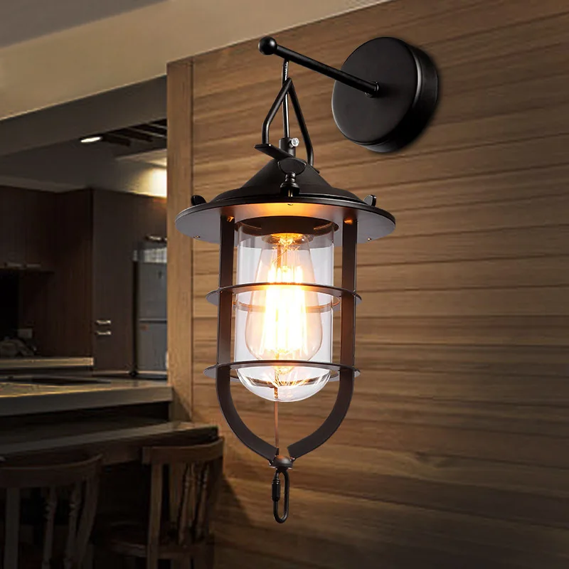 

Железный светильник в стиле лофт индастриал, креативная личность в стиле ретро, американский Сельский коридор, лампа для столовой, док-стан...