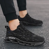 2020 fish scale breathable lightweight lace up rubber bottom outdoor sports casual shoes mens casual shoes
